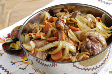 Roasted duck with vegetables