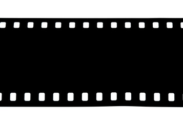 pellicule photographique noire, fond blanc