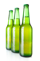 Three beer bottles