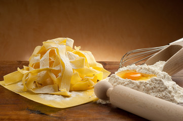 pappardelle pasta typical italian homemade egg pasta