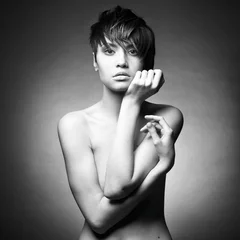 Rolgordijnen Naakte sensuele vrouw © Egor Mayer