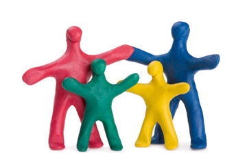 Small plasticine people - the family