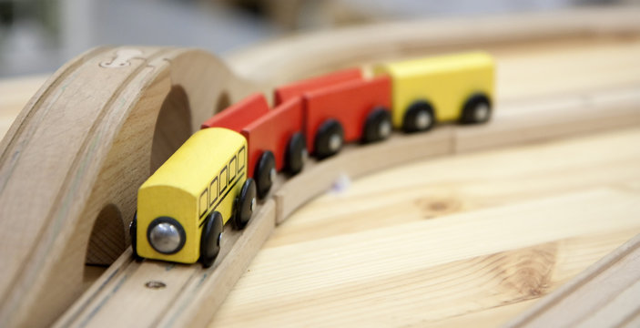 Wooden train toy