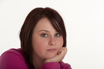 gorgeous brunete teenage girl portrait