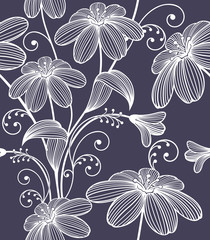 Seamless floral background. Vector illustration.