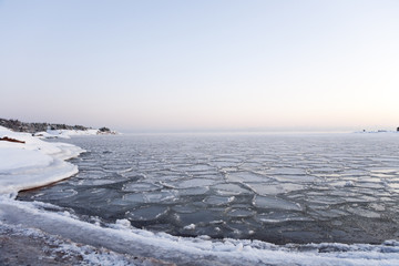 Seashore Landscape in Winter