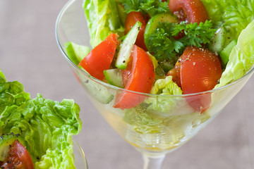 Tomaten, Gurken Salat