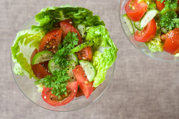 Tomaten, Gurken Salat