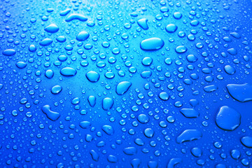Blue water Drops background