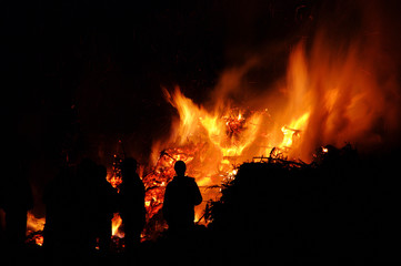 Fototapeta na wymiar Hexenfeuer - Walpurgis Night bonfire 101