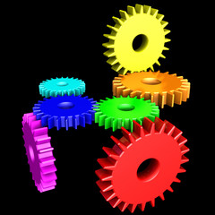 Colorful gears