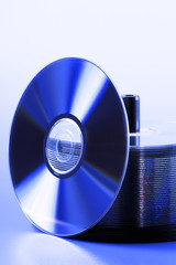 box di cd con luce blu