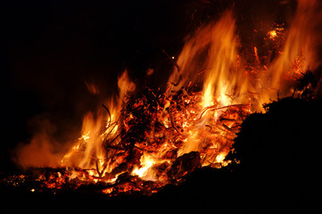Fototapeta na wymiar Hexenfeuer - Walpurgis Night bonfire 70