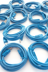 Blue patch cord