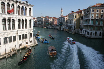 Fototapeta premium Grand Canal from Rialto Bridge,