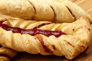 puff pastry with jam
