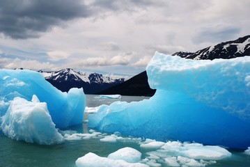 Icebergs en el glaciar