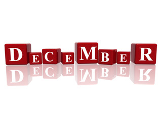 december in 3d cubes