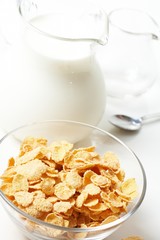 Breakfast with corn-flakes