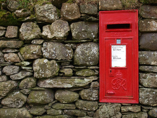 Post box in drystone wall
