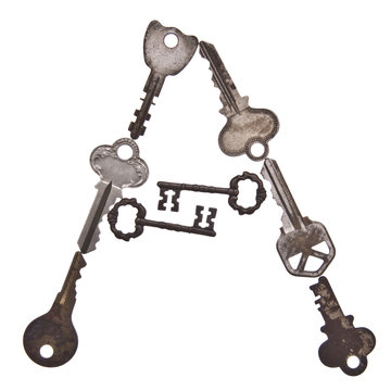 Letter A in Old Keys