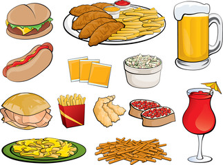 Food Icons - obrazy, fototapety, plakaty