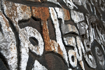 Buddhist mani stone in Nepal