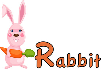 animal alphabet R for rabbit