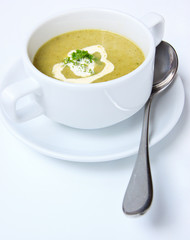 Home made broccoli soup look tasty