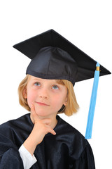 Cute little graduate student is thinking