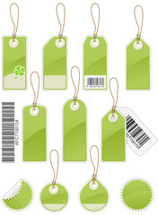 Set of Price tags in different shapes