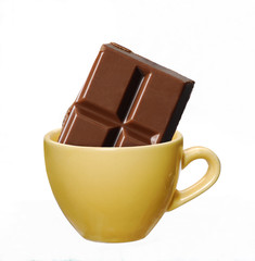 Tasa de chocolate caliente.
