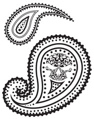 Vector illustration of paisley pattern