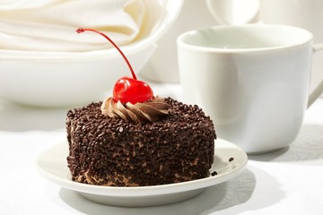 pastry with cherry