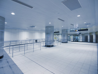 Underground passage to subway station