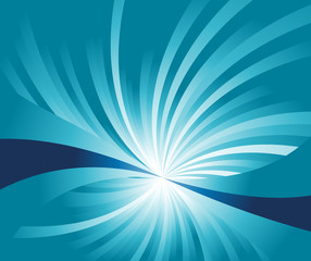 Abstract blue wave background