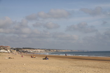 Fototapeta na wymiar Vista de playa en Huelva