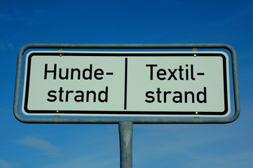 Obraz premium Strandschild