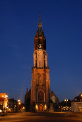 Fototapeta na wymiar Nieuwe Kerk and Markt, Delft,
