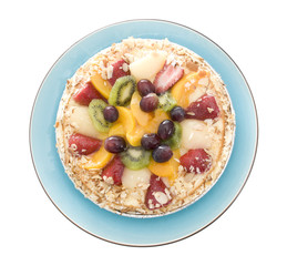 Top View of Tropical Fruit Pie