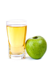 Fototapeta na wymiar Glass of apple juice