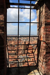 Red brick roofs in Bologna