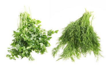 green dill and parsley