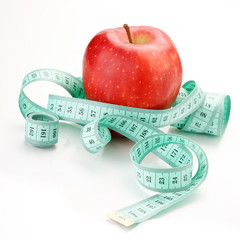 Apple and a measure tape