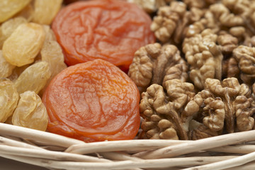 various dried fruits close-up