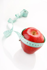 Apple and a measure tape