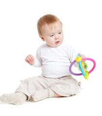 Baby with toy