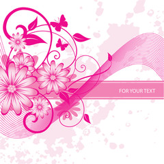 Abstract flowers background with place for your text