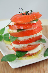 Mille feuilles tomates mozarella basilic #2