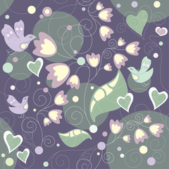 vector seamless floral background